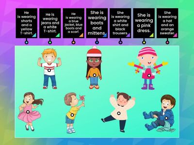 He/She is wearing...