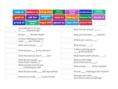 EF Dependent prepositions