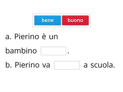 A1 - bene VS buono