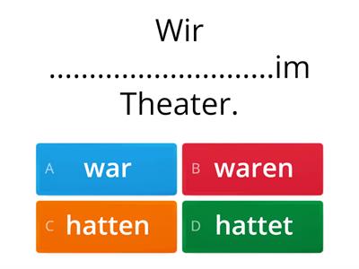  war / hatte