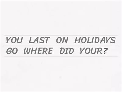 MAKING QUESTIONS IN PAST