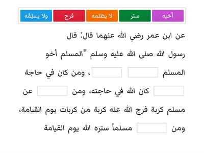  حديث التراحم بين المسلمين