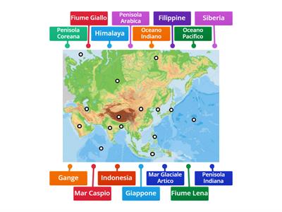 Carta muta dell'asia 