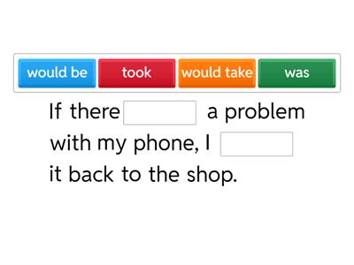 first and second conditional