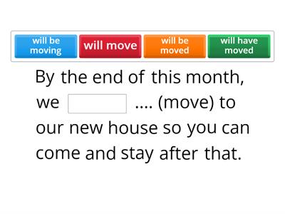  Future Perfect / Future Continuous Reinforcement