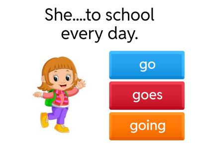 Choose the correct VERB form.