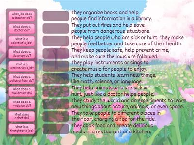 Jobs and occupations