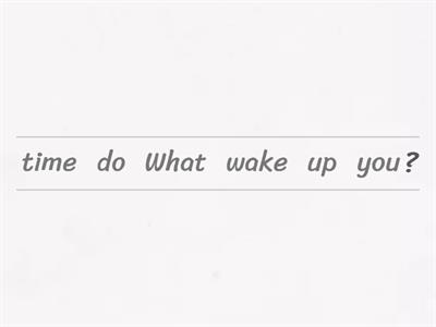 PreA1 Daily Routine Word Order