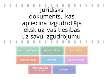 Definē jēdzienus