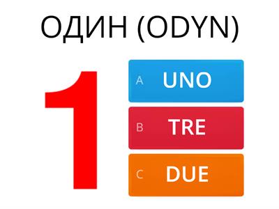 TROVA IL NOME CORRETTO DEI NUMERI INDICATI