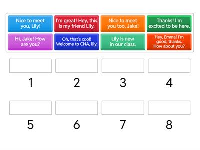 conversation - introducing a classmate - lesson 1 - act. 8 - Teen up1