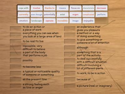 Perfecting Vocabulary, p.20-definitions: Irisroz students(matching)