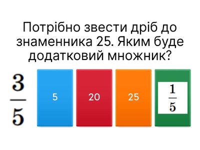 Зведення дробів до спільного знаменника