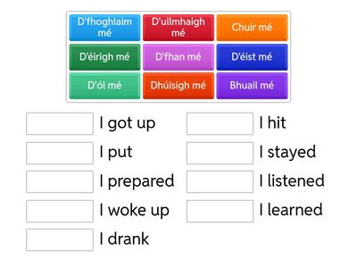 Aimsir Caite - na Briathra Rialta