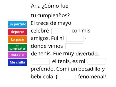 ¿Cómo fue tu cumpleaños? Y8