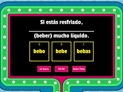 Spanish regular Tú Commands