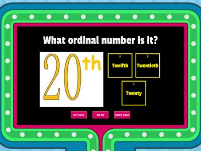 ORDINAL NUMBERS