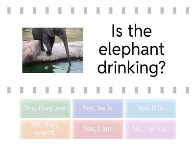 Present Continuous (short answers)