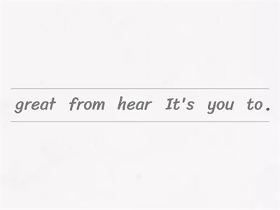 writing an email - sentences