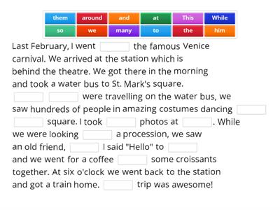 Complete the text with the missing words