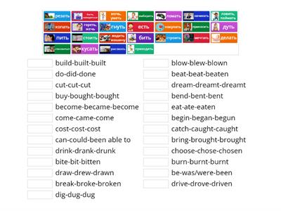 Irregular verbs b+c+d+e