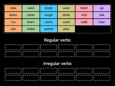 Regular and irregular verbs 