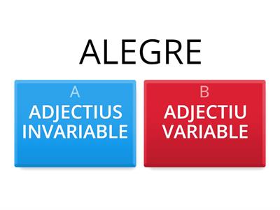 ADJECTIUS VARIABLES I INVARIABLES (GÈNERE)