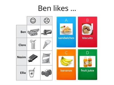 Food + like / doesn´t like