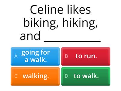 Parallel Structure Quiz 2