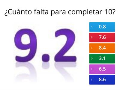 Sumas y restas con decimales (cálculo mental)