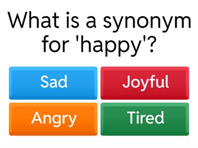 Synonyms and Antonyms Quiz