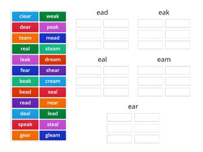 Equipped for Reading Success Rime Units E1 - ead, eak, eal, eam, ear