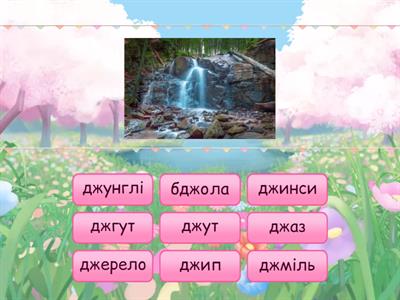    Слова з буквосполученням дж