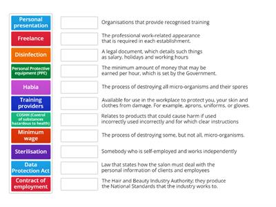 Useful Words for Working in the Beauty Industry (Unit 201)