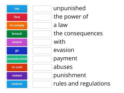 Roadmap C1 - Unit 6B collocations