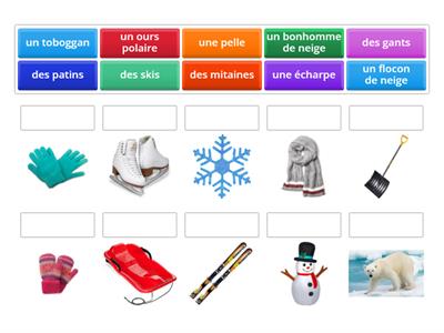 Mot et image mots d'hiver