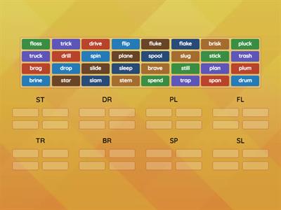Consonant Blend Sort