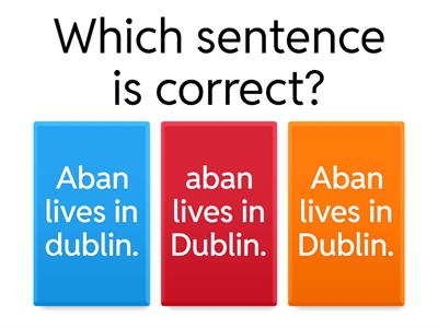 WK6 L4- Capital Letters revision
