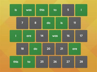  Sight Word Matching Game