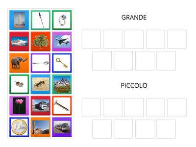 ORGANIZZA IN "GRANDE" E IN "PICCOLO"