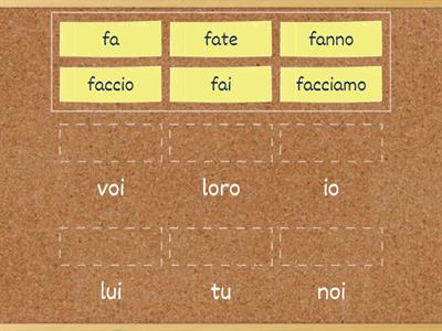 Verbo fare - indicativo presente