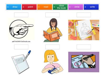 Classroom verbs Matching 