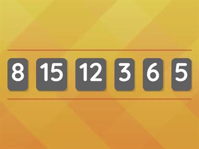 Put the numbers in order from LEAST to Greatest