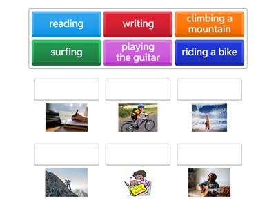 Match the verb with the picture 