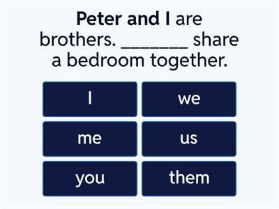 Subject and object Pronouns