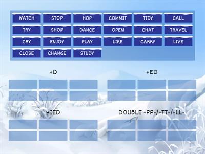 Past Simple - regular verbs spelling rules