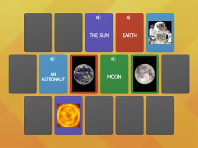 Space Vocabulary: matching pairs