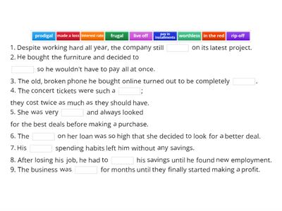 Money Matters (Upper-Intermediate)