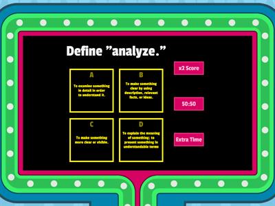 Test Taking Vocabulary