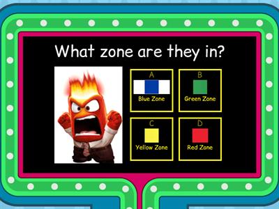 Zones of Regulation Quiz